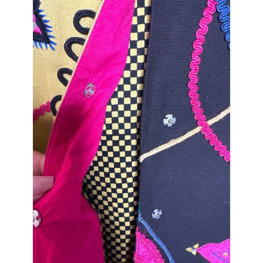 Anage Vintage Bold Embroidered, Beaded, Snap-Front Jacket Y2K Size 2X - So Fun! - Picture 3 of 5